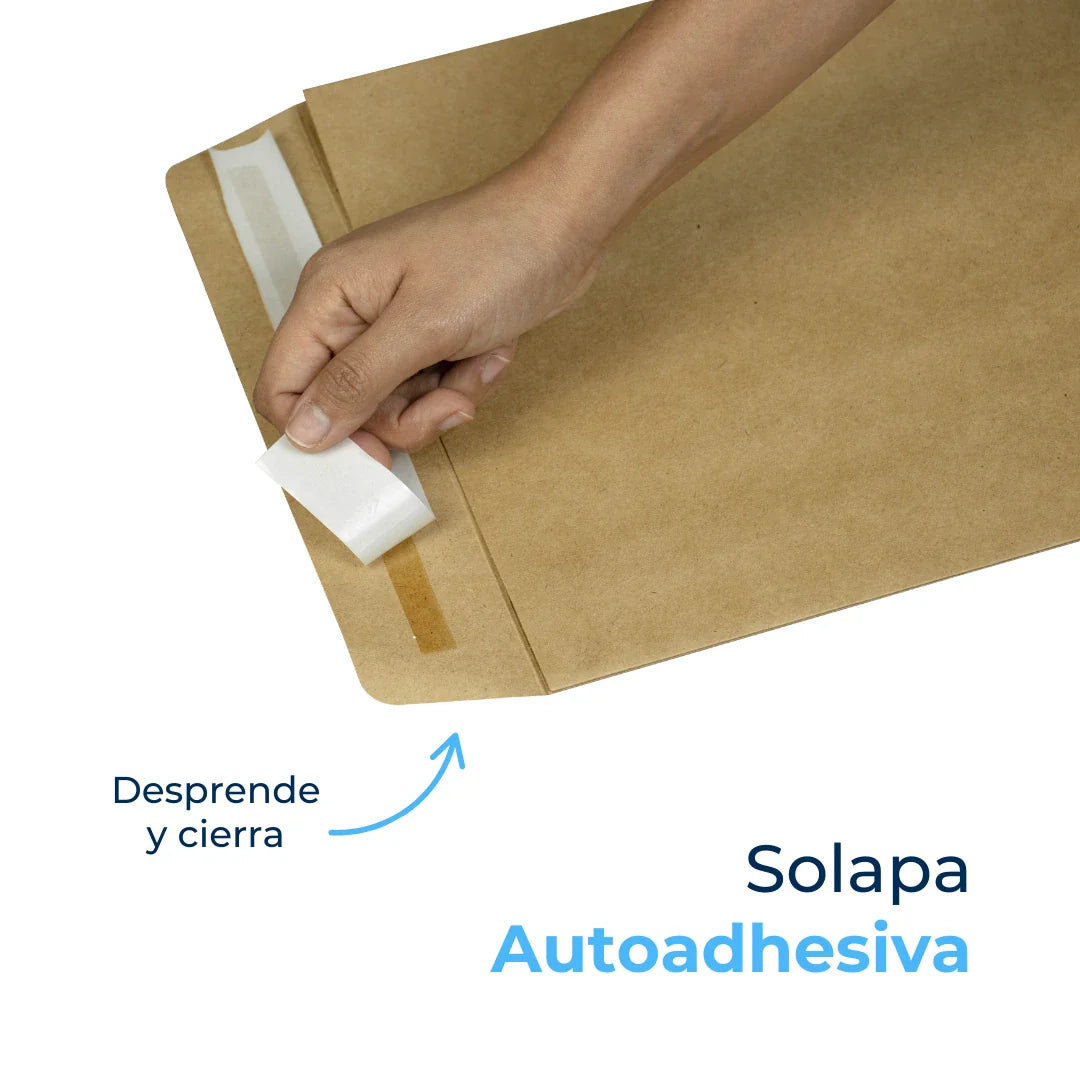 Bolsas de envío de papel con fuelle n.° 4, 25 x 33 cm, con soporte guía