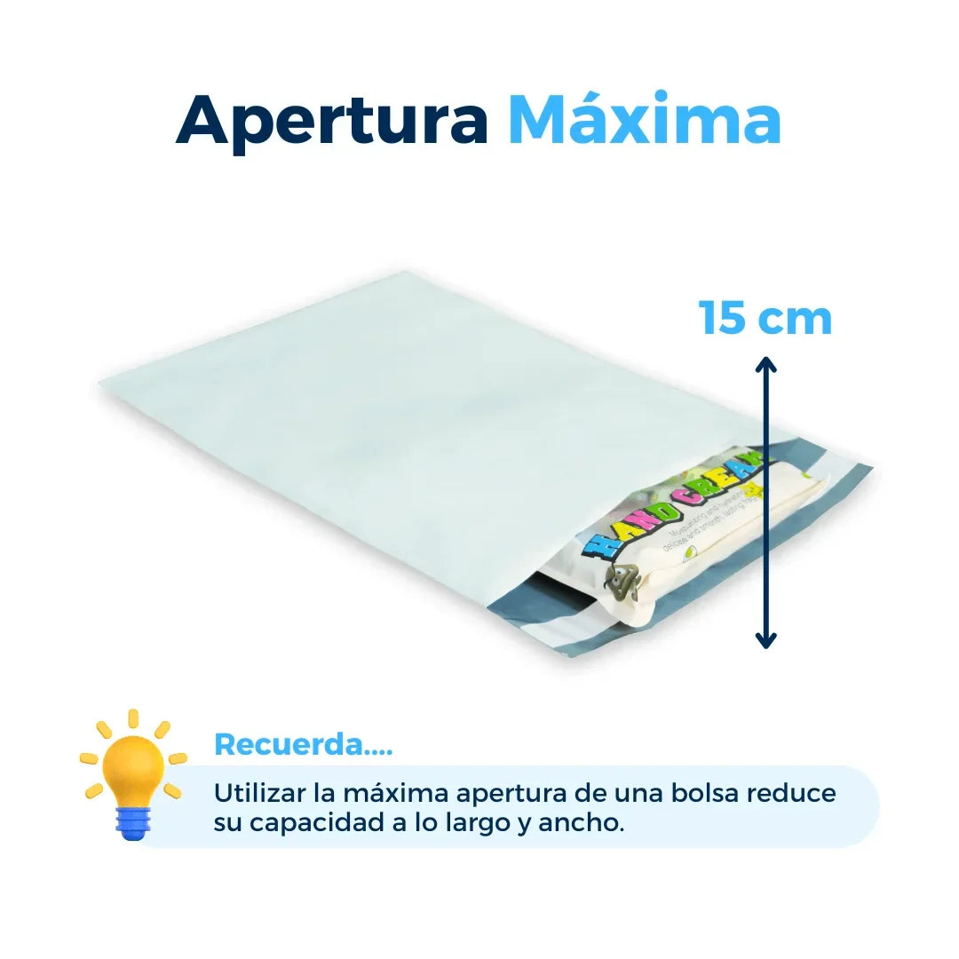 22 x 30 cm - Bolsas de envío básicas con soporte para guía