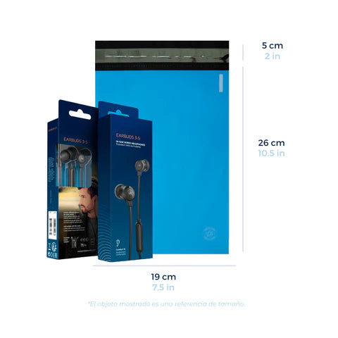 19 x 26 cm - Blue Shipping Bags