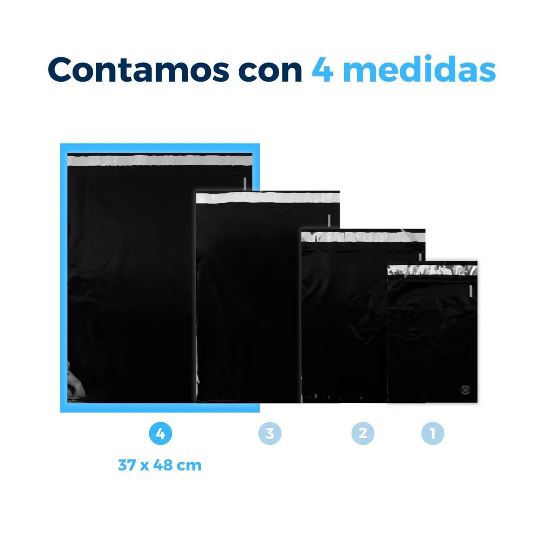 Bolsas de envío negras de 37 x 48 cm