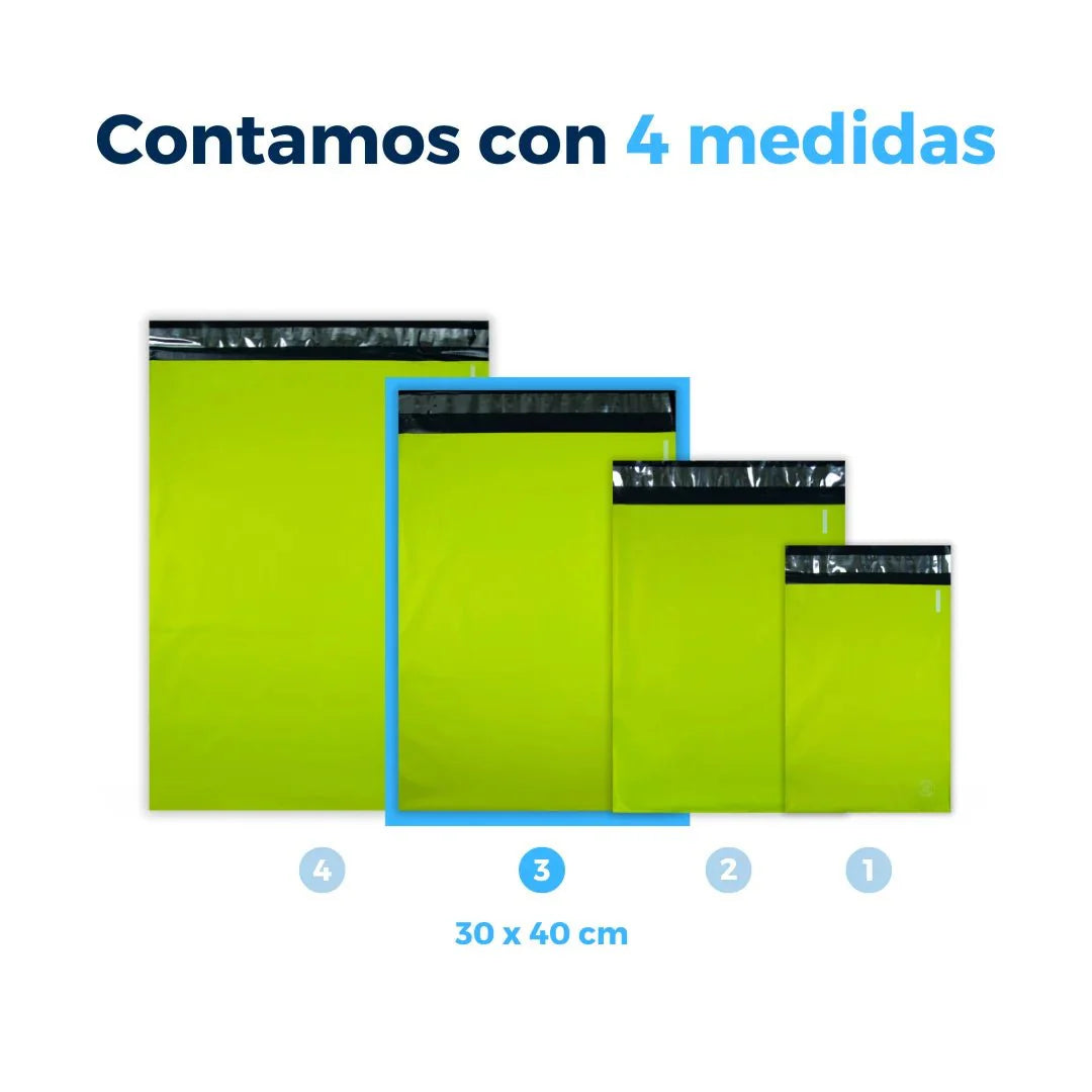 Bolsas de envío verdes de 30 x 40 cm