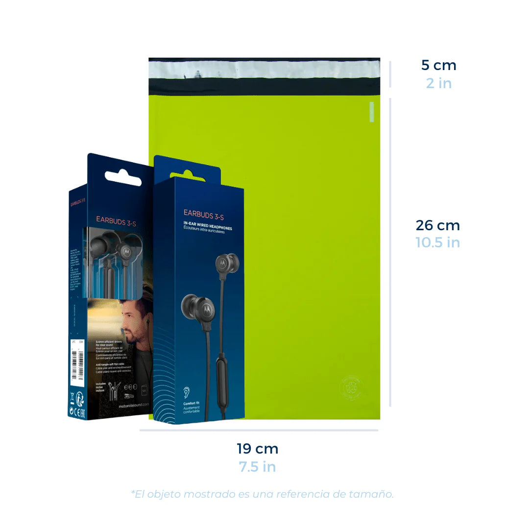 19 x 26 cm - Green Shipping Bags