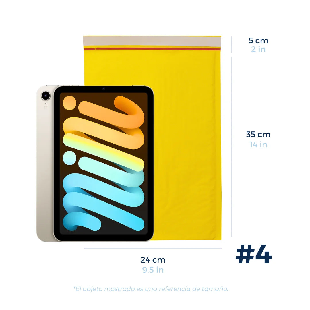 24 x 35 cm - #4 Yellow Bubble Envelopes