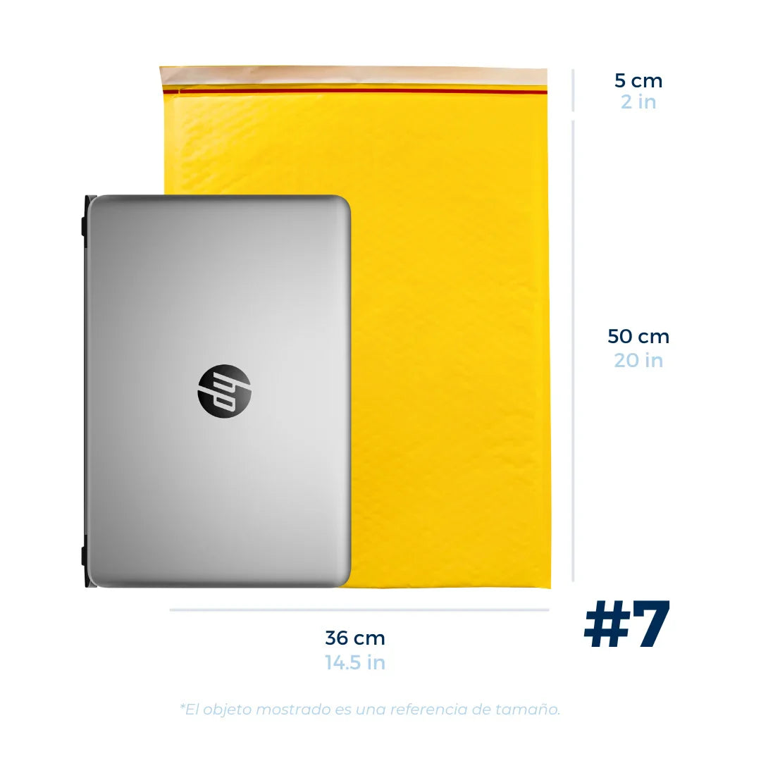 36 x 50 cm - #7 Yellow Bubble Envelopes