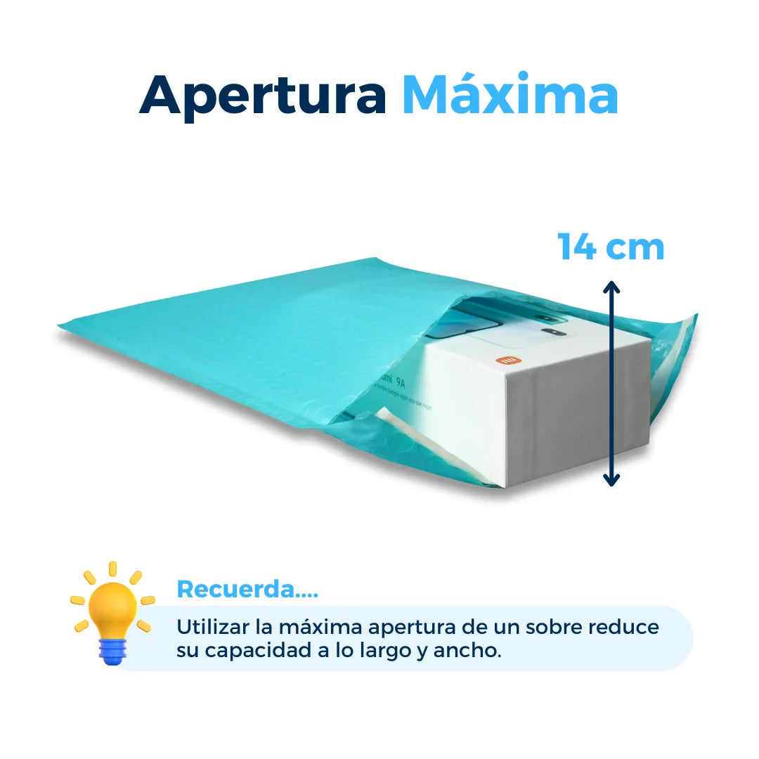 21 x 30 cm - #2 Sobres con Burbuja Azules