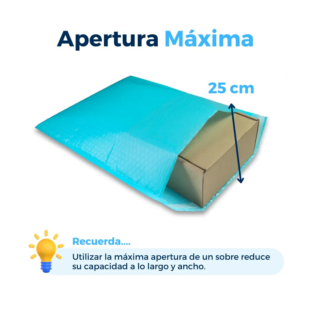 36 x 50 cm - Sobres de burbujas azules n.° 7