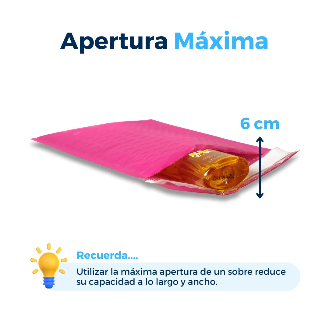 10 x 20 cm - #000 Sobres de burbujas rosas