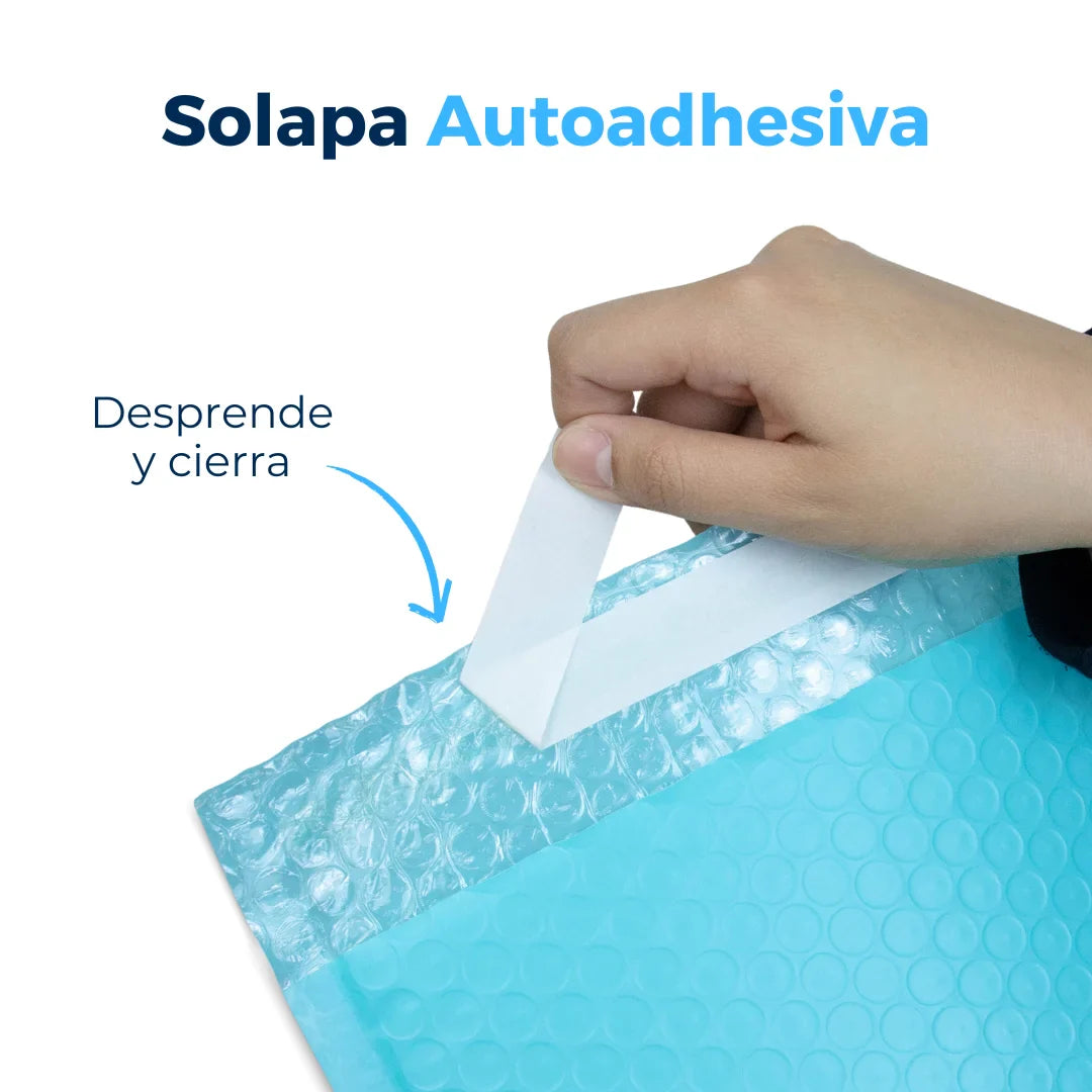 Sobres de burbujas azules n.° 0 de 15 x 25 cm