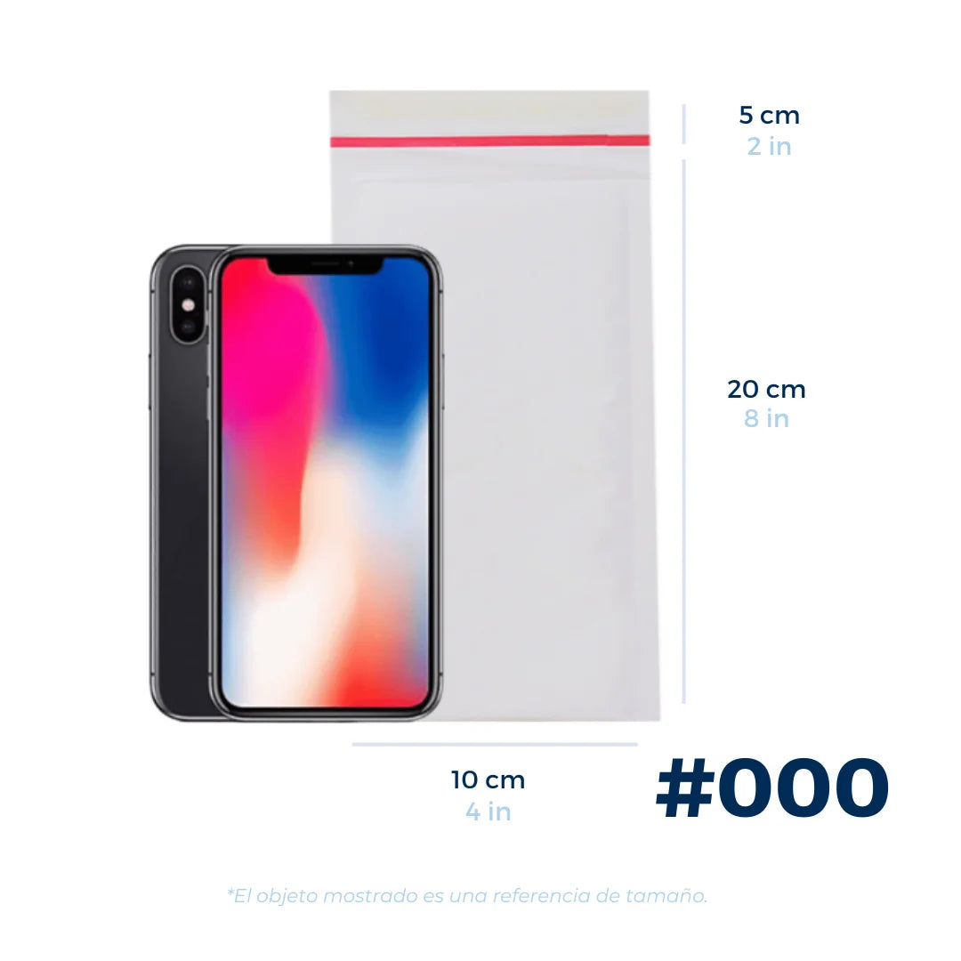 10 x 20 cm - #000 Sobres de burbujas blancos