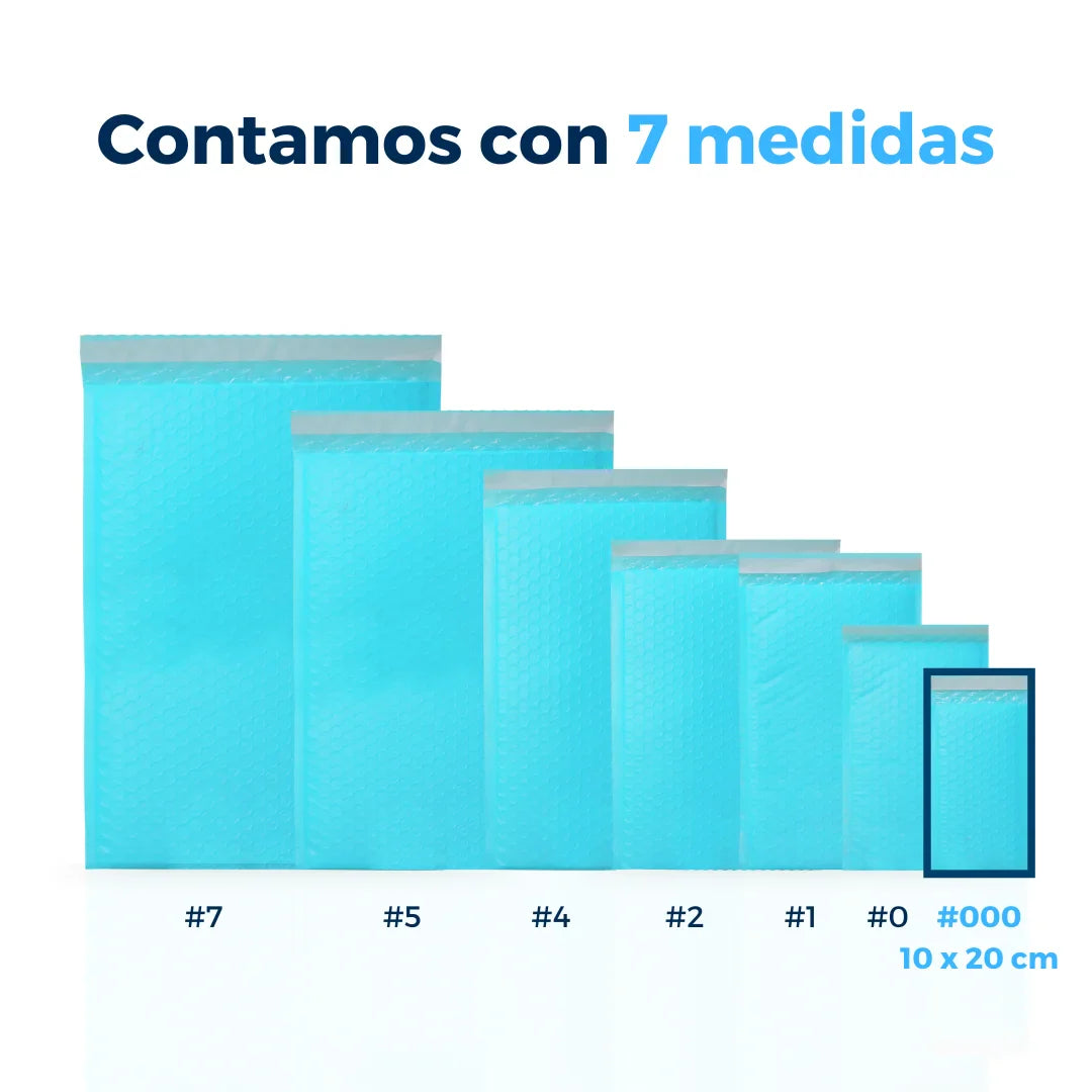10 x 20 cm - #000 Blue Bubble Envelopes