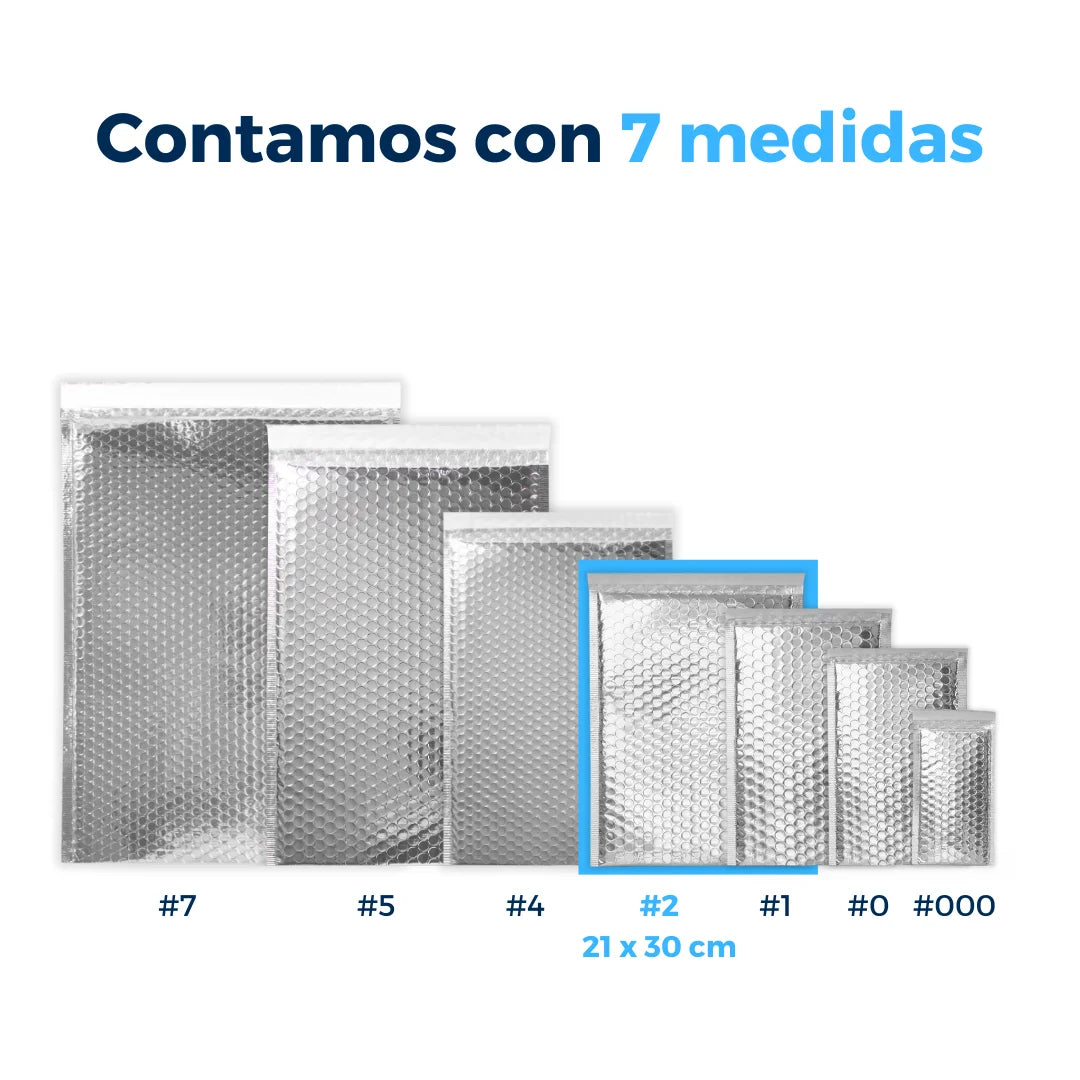 21 x 30 cm - #2 Silver Bubble Envelopes