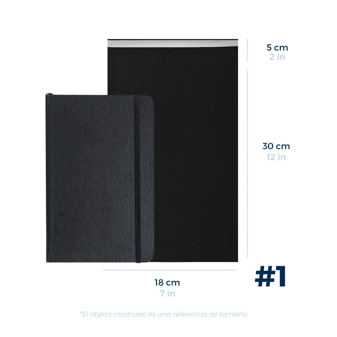 18 x 30 cm - #1 Black Bubble Envelopes