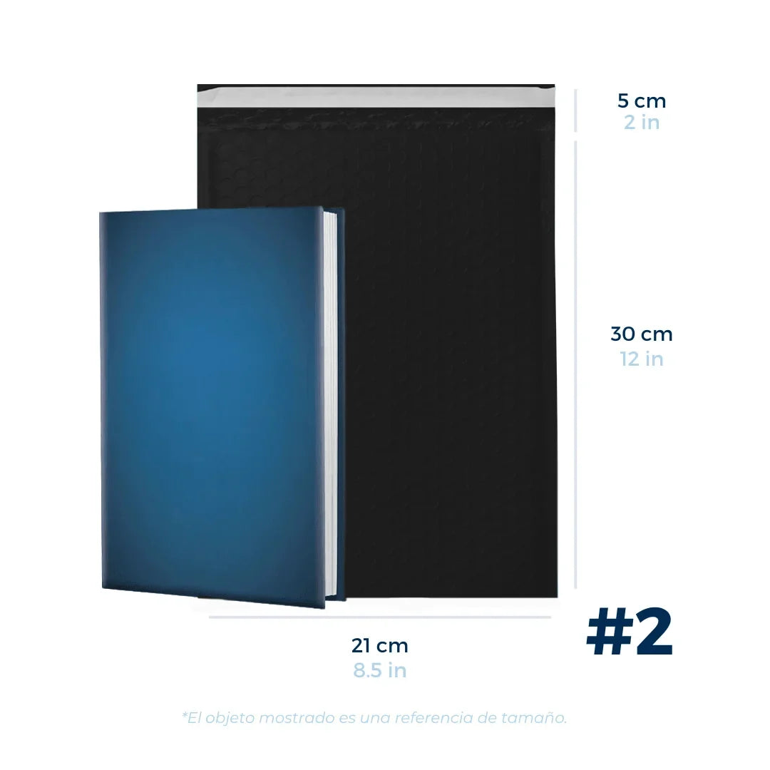 21 x 30 cm - #2 Black Bubble Envelopes