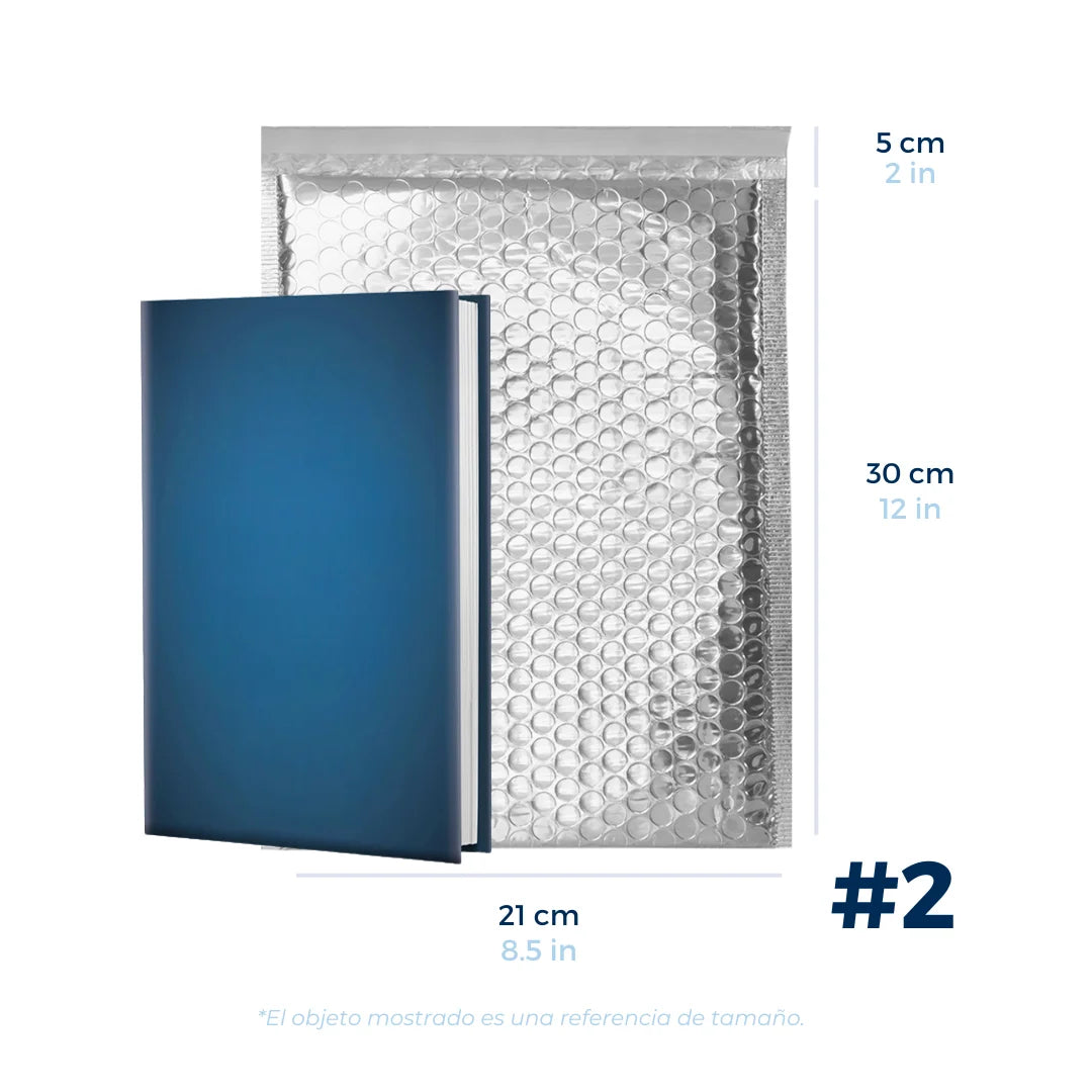21 x 30 cm - Sobres de burbujas plateados n.° 2