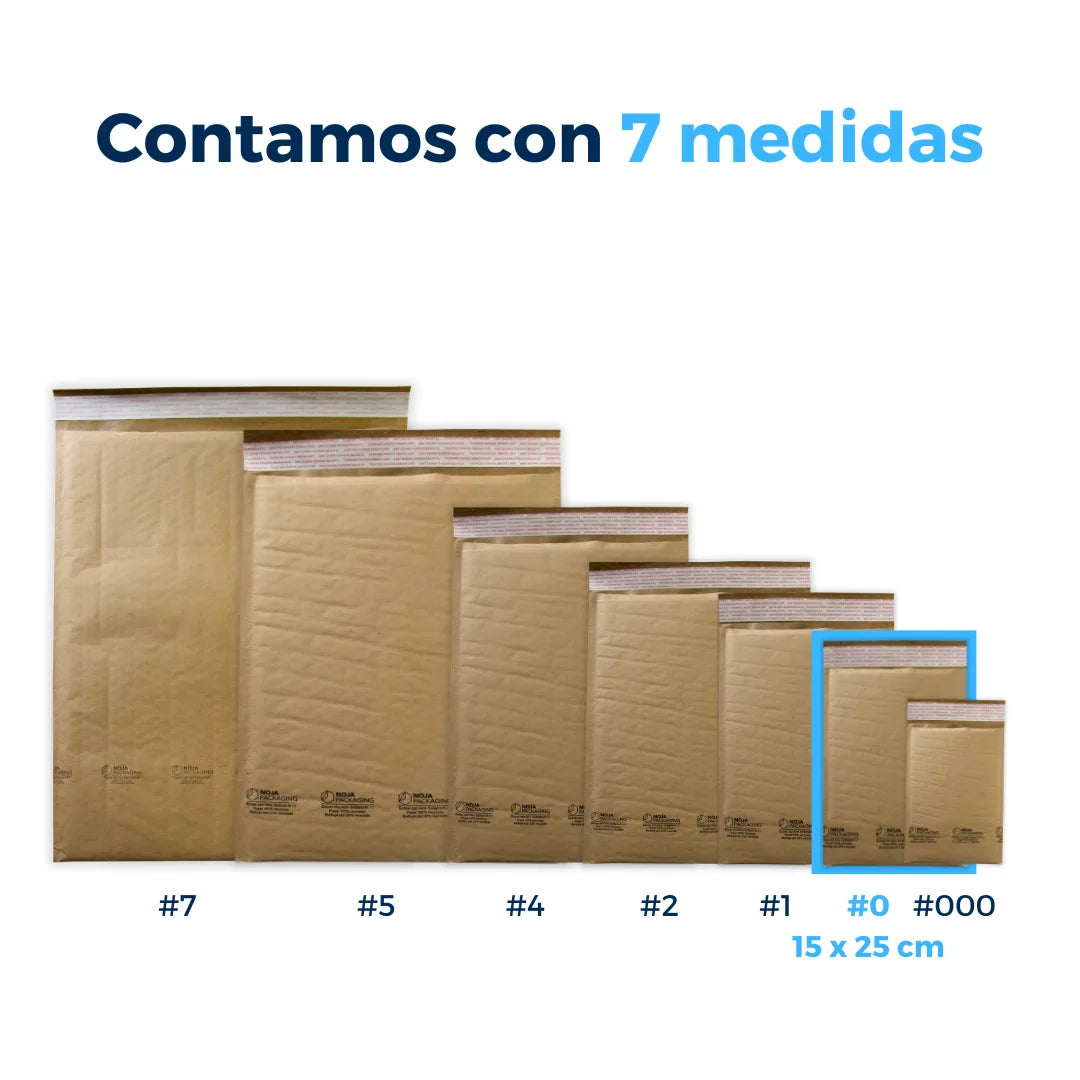 15 x 25 cm - #0 Kraft Bubble Envelopes