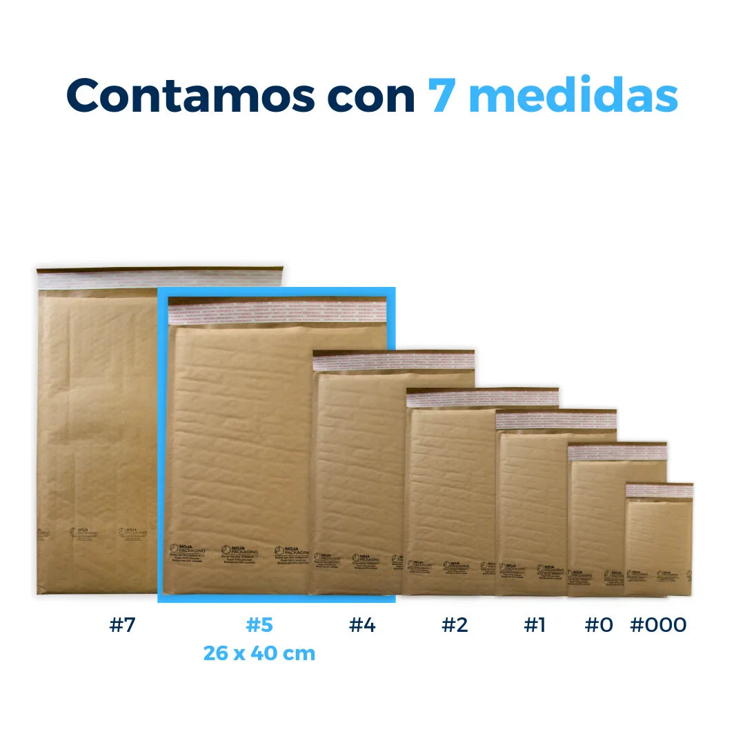 Sobres de burbujas Kraft n.° 5 de 26 x 40 cm