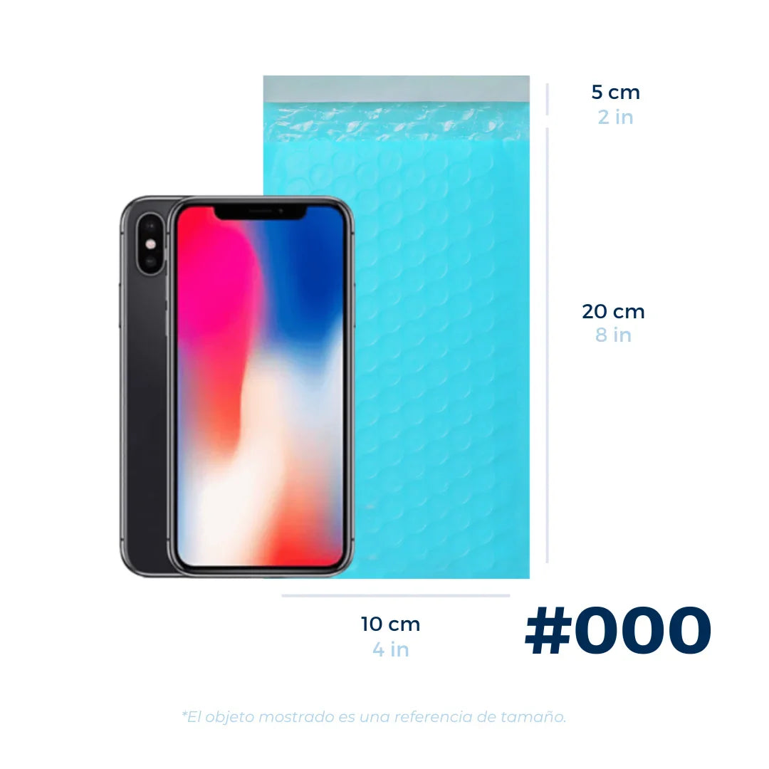 10 x 20 cm - #000 Blue Bubble Envelopes