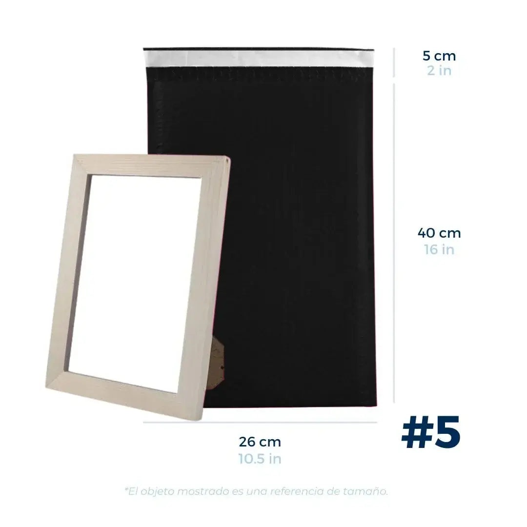 26 x 40 cm - #5 Black Bubble Envelopes