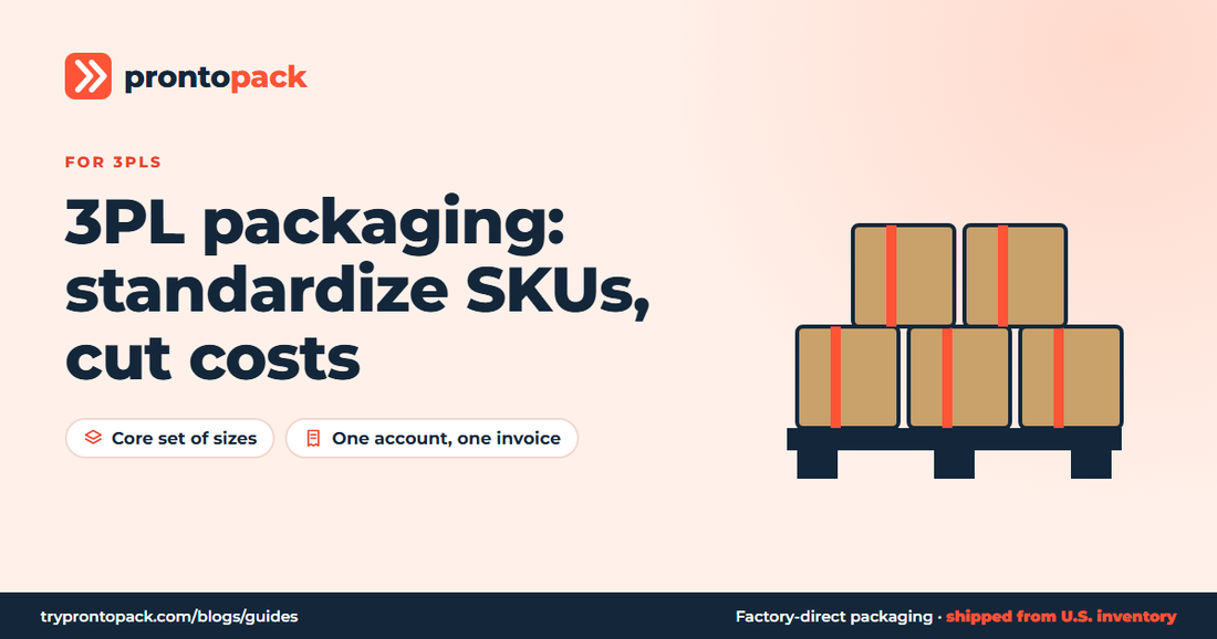 3PL packaging: standardize SKUs, cut costs: ProntoPack packaging guide
