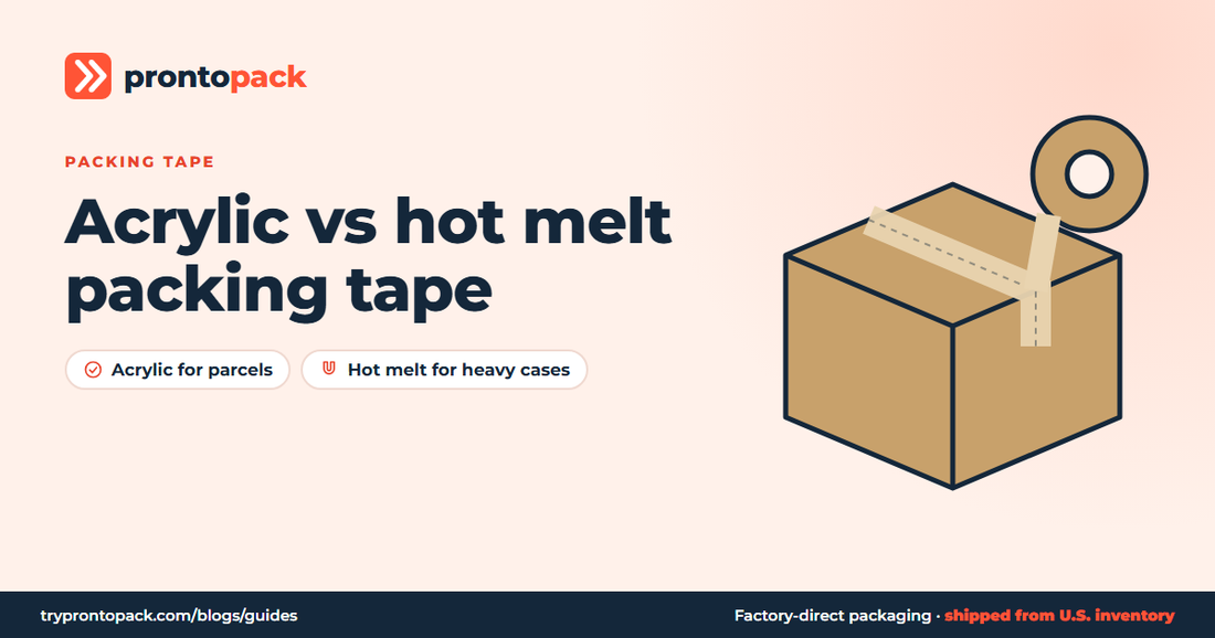 Acrylic vs hot melt packing tape: ProntoPack packaging guide