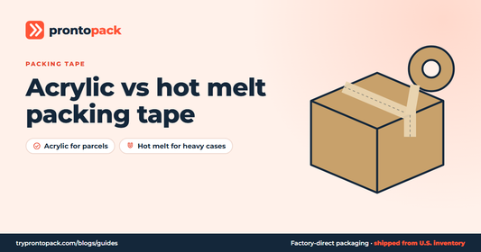 Acrylic vs hot melt packing tape: ProntoPack packaging guide