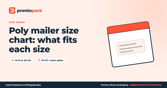 Poly mailer size chart: what fits each size: ProntoPack packaging guide