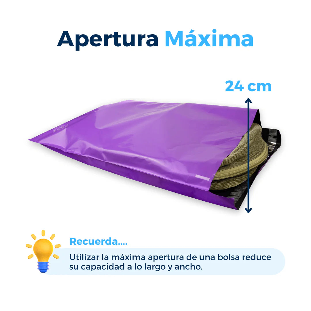 Bolsas de envío moradas de 30 x 40 cm