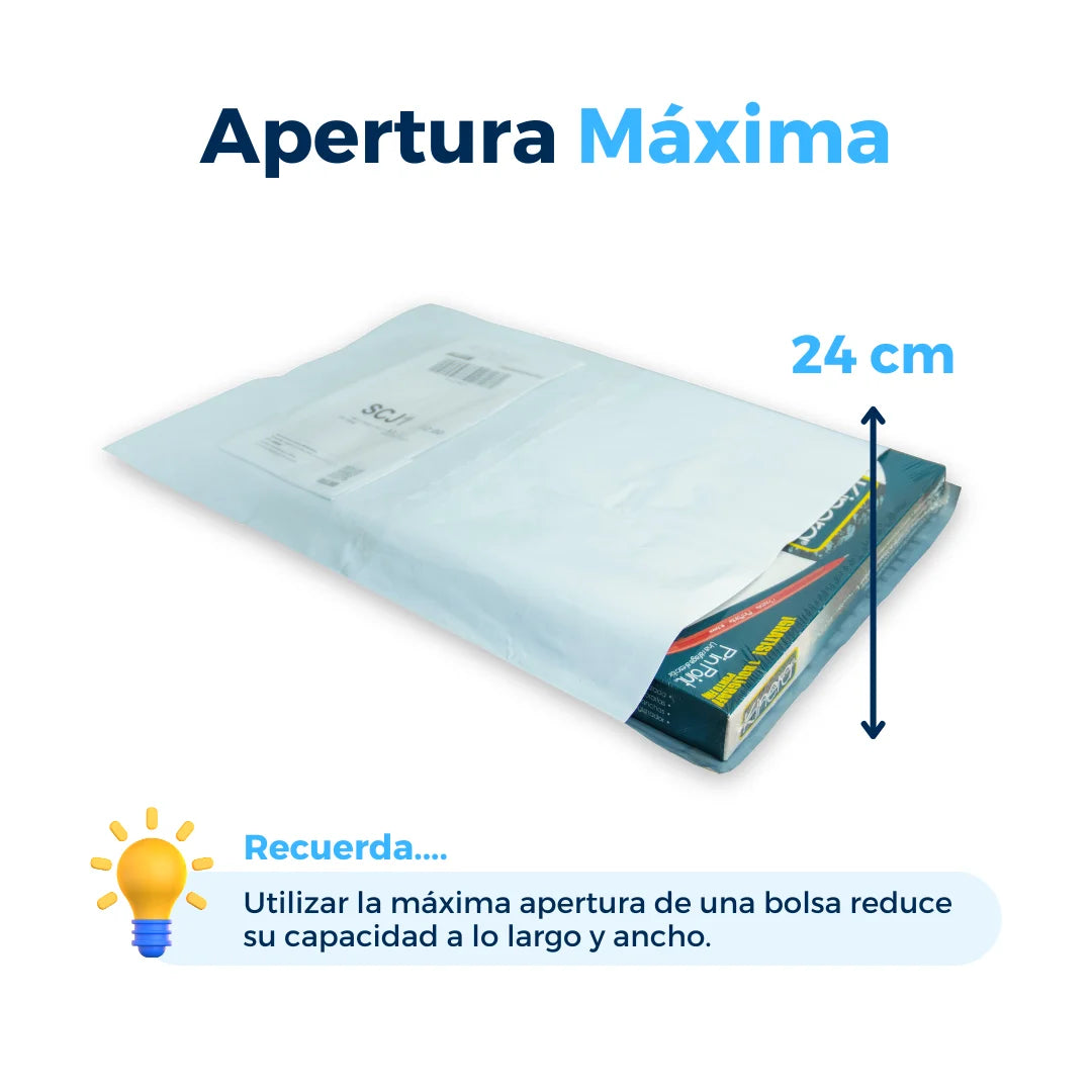 30 x 40 cm - Bolsas de envío con soporte de guía