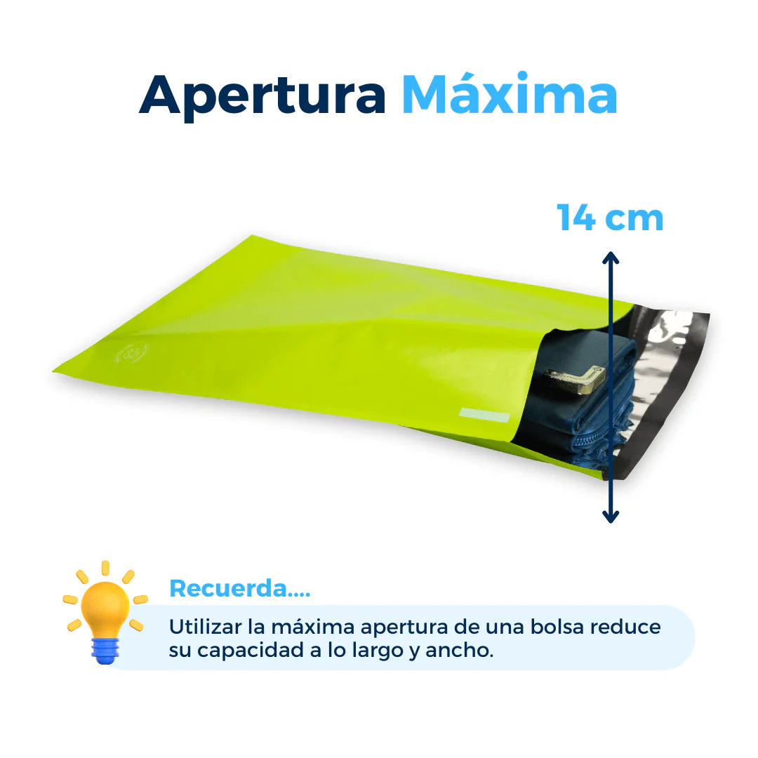 7.5 x 10 in - Green Shipping Bags with Guide Holder