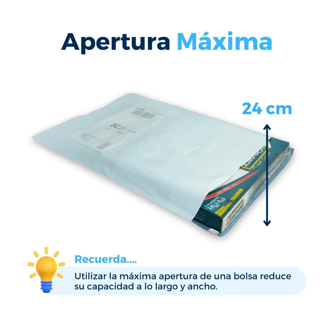 30 x 40 cm - Bolsas de Envío con Porta Guía Línea Económica