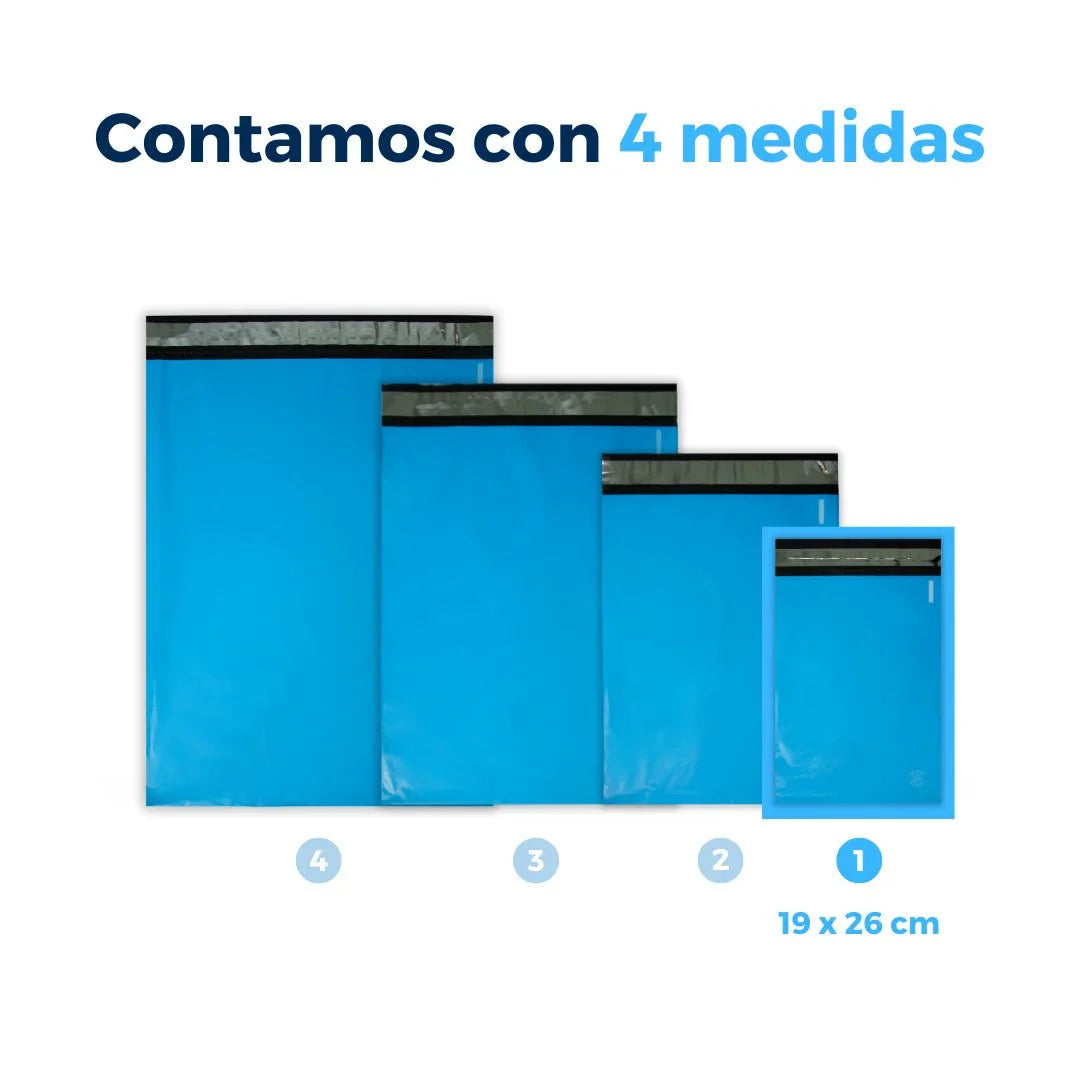 19 x 26 cm - Bolsas de envío azules