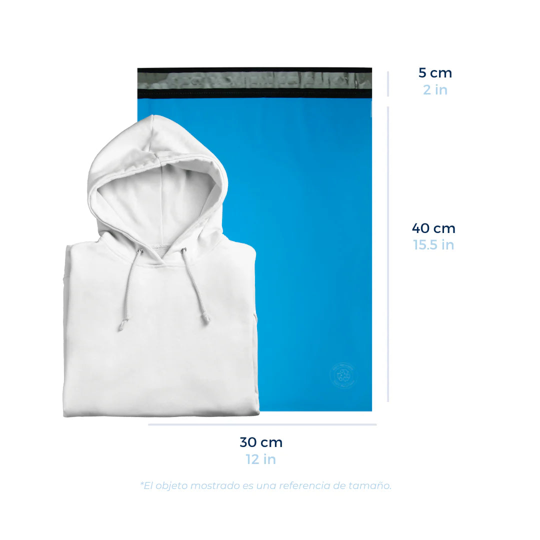 12 x 15.5 in - Blue Shipping Bags