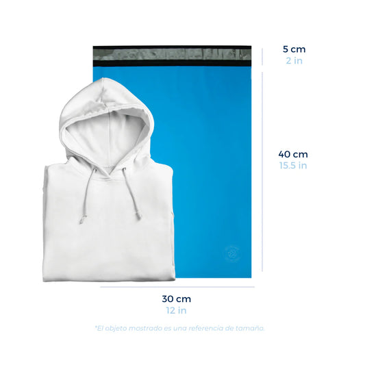 12 x 15.5 in - Blue Shipping Bags