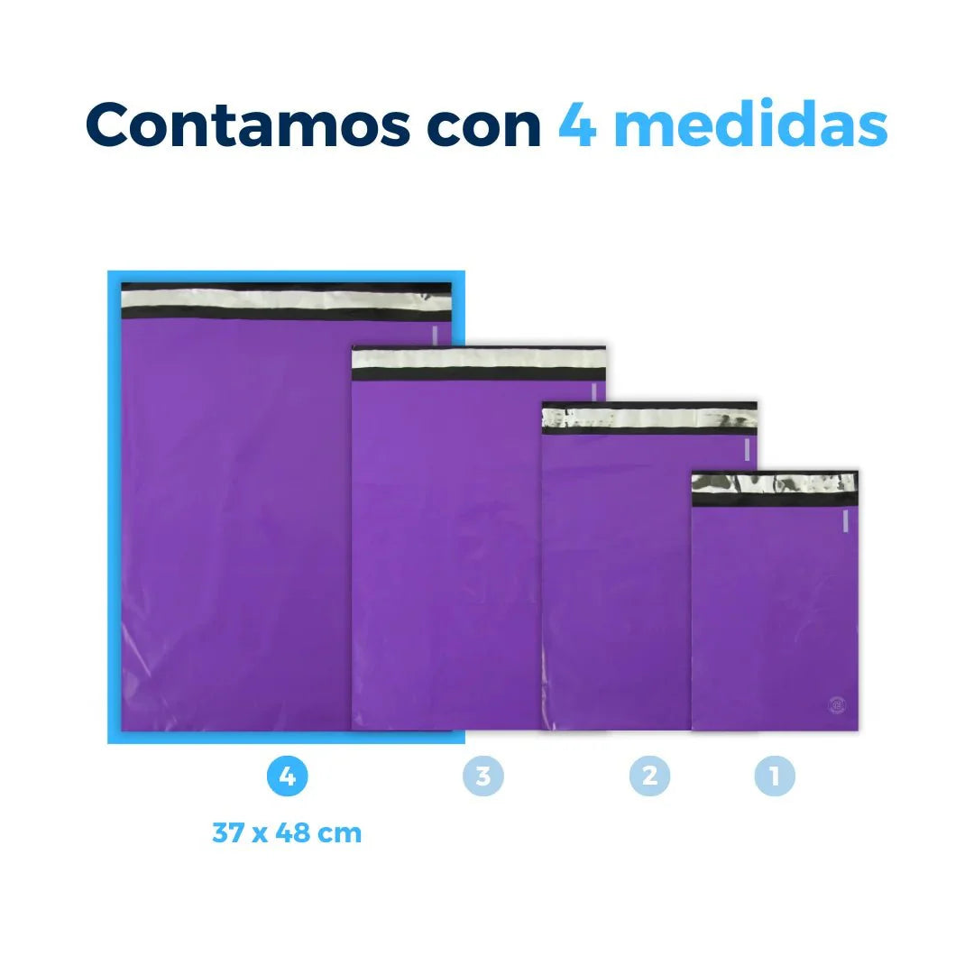 Bolsas de envío moradas de 37 x 48 cm