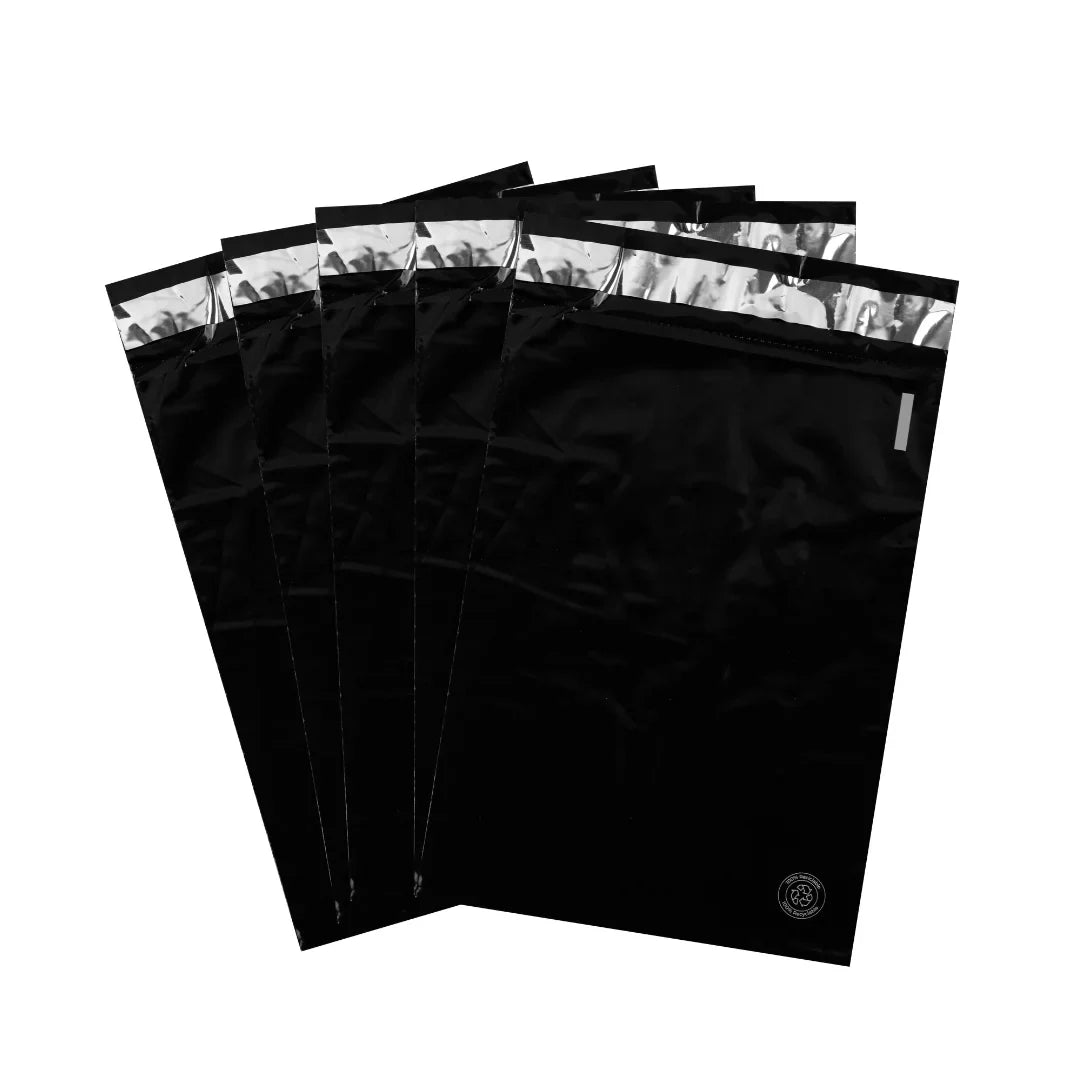 Bolsas de envío negras de 19 x 26 cm
