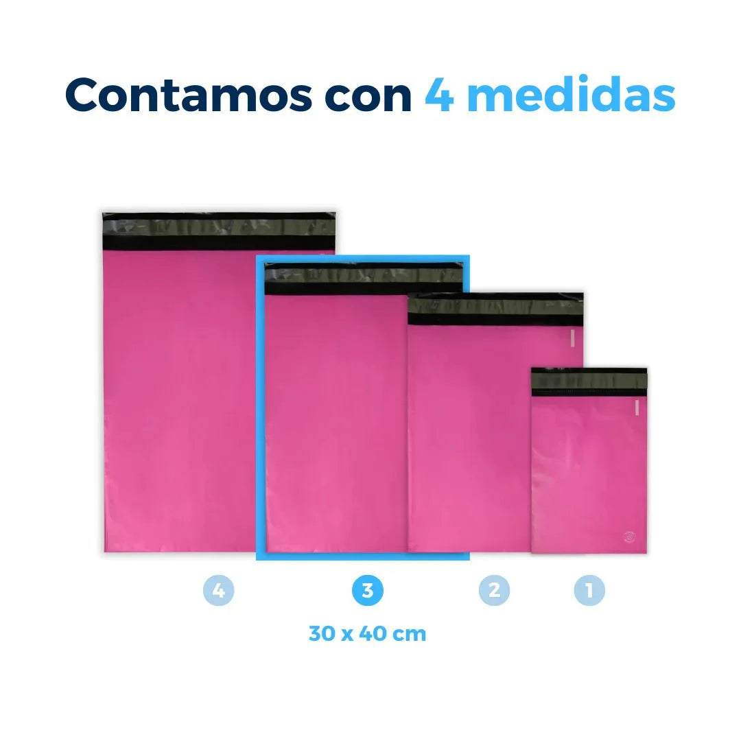 12 x 15.5 in - Pink Shipping Bags