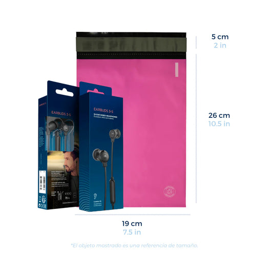 7.5 x 10 in - Pink Shipping Bags with Guide Holder | ProntoPack