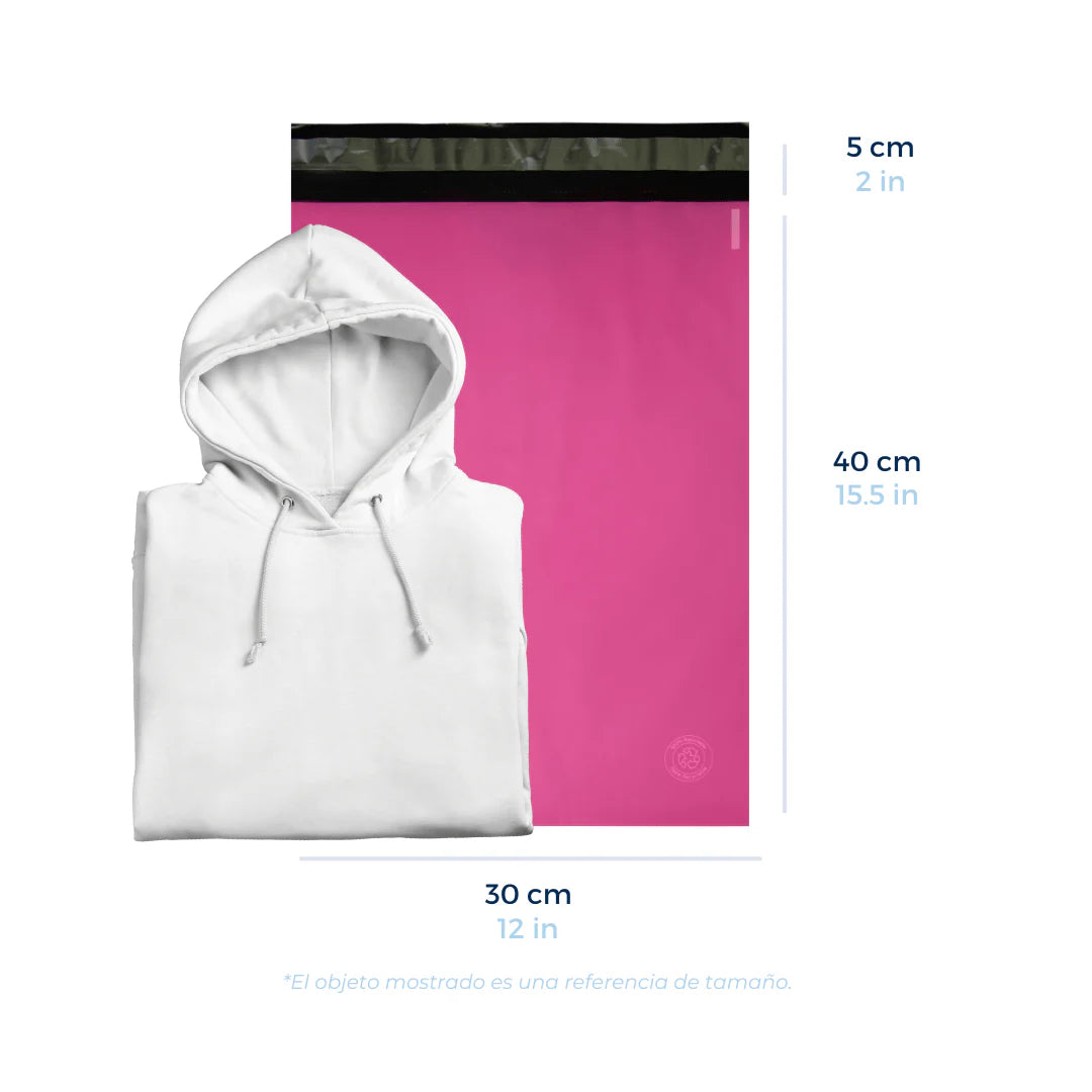 12 x 15.5 in - Pink Shipping Bags