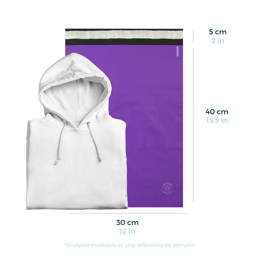 12 x 15.5 in - Purple Shipping Bags
