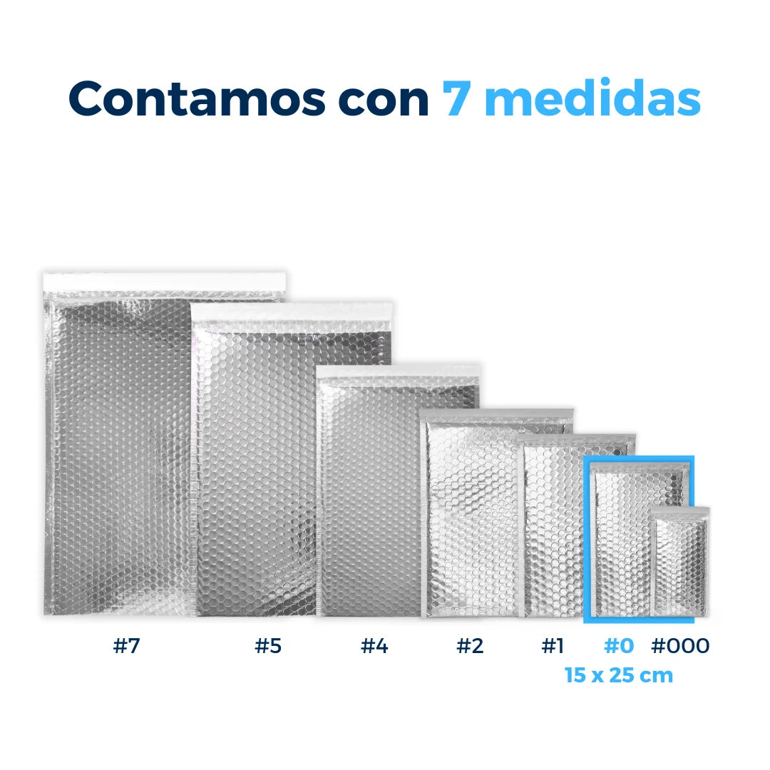 15 x 25 cm - #0 Silver Bubble Envelopes