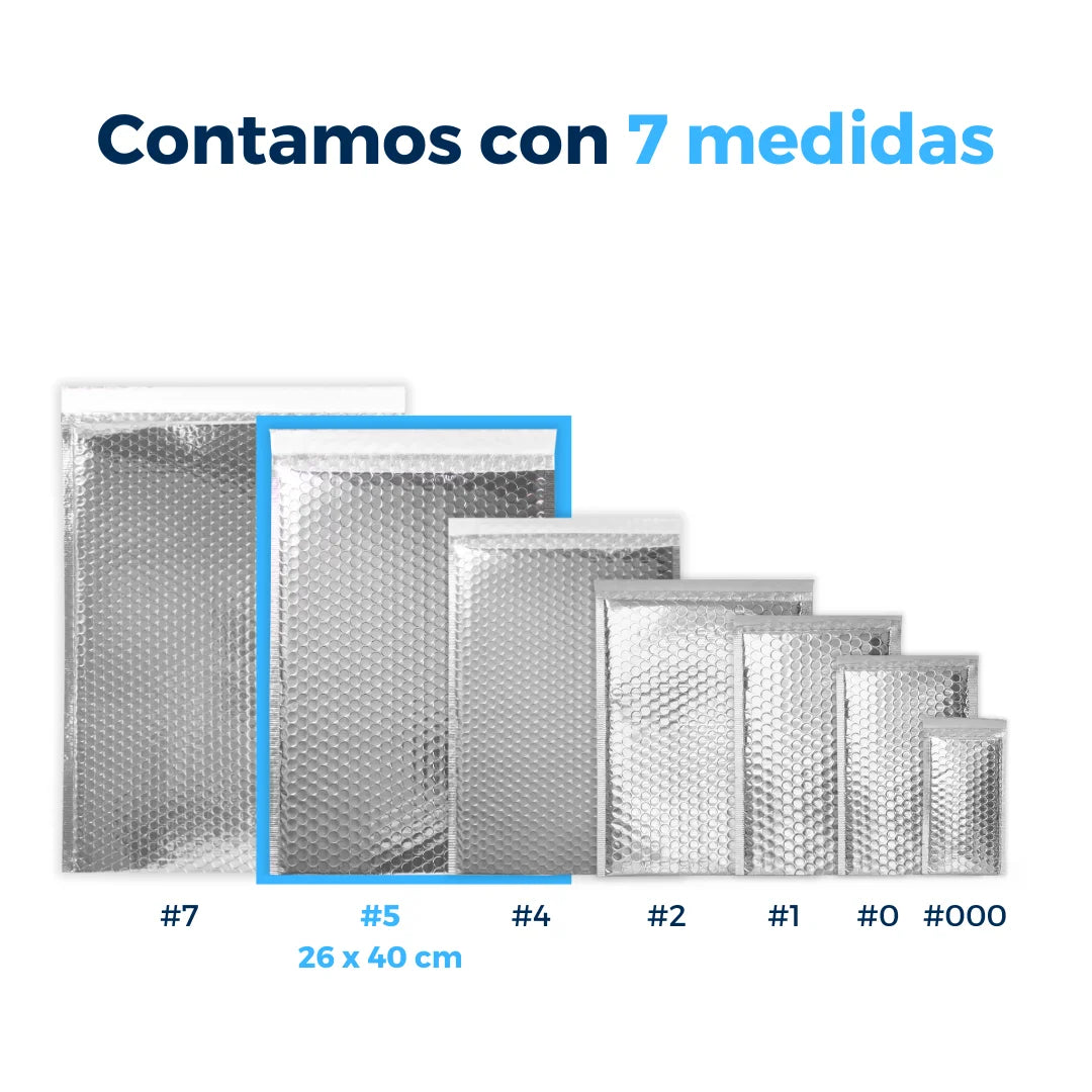 26 x 40 cm - #5 Silver Bubble Envelopes
