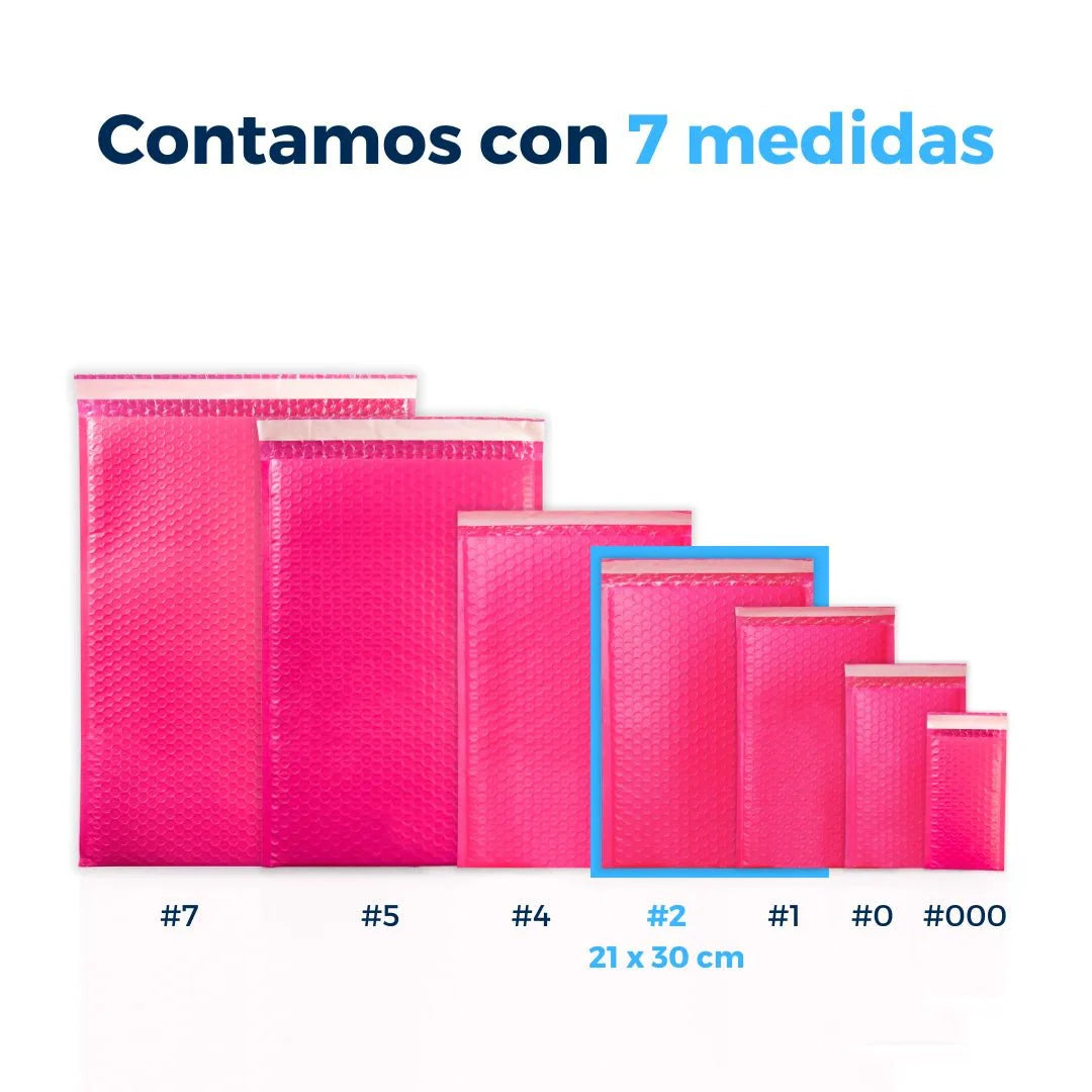 21 x 30 cm - #2 Pink Bubble Envelopes