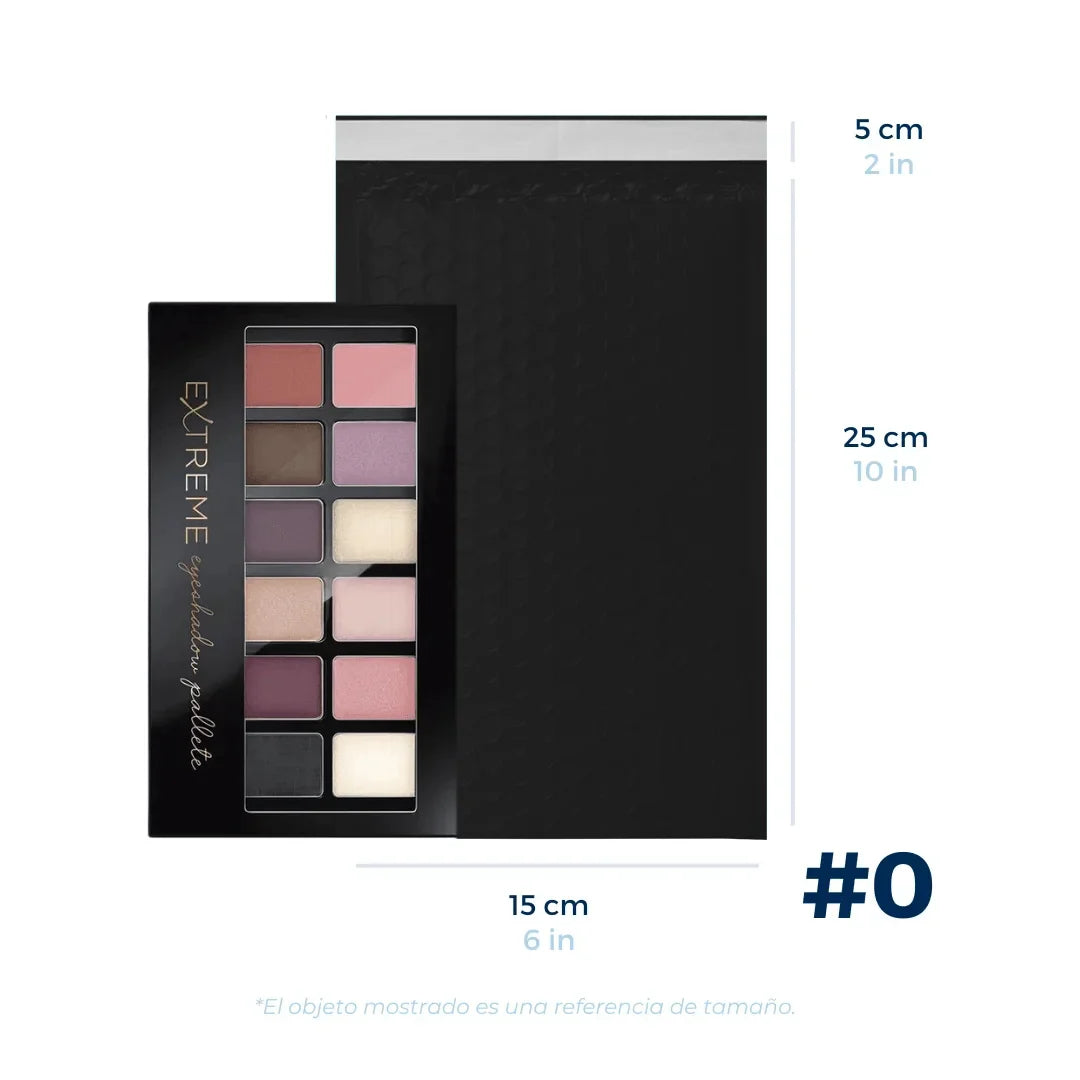 15 x 25 cm - #0 Black Bubble Envelopes