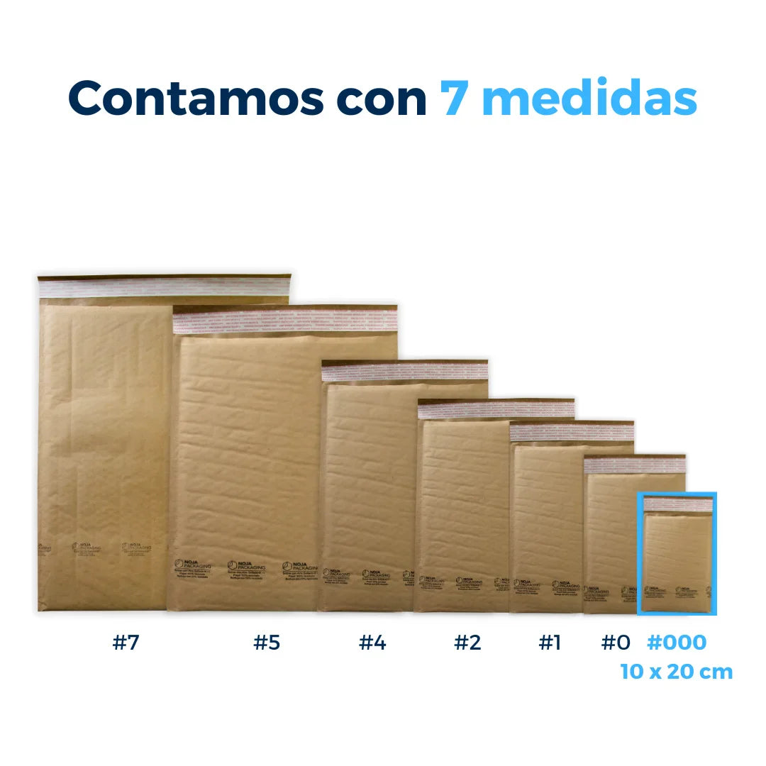 Sobres de burbujas Kraft 10 x 20 cm - #000