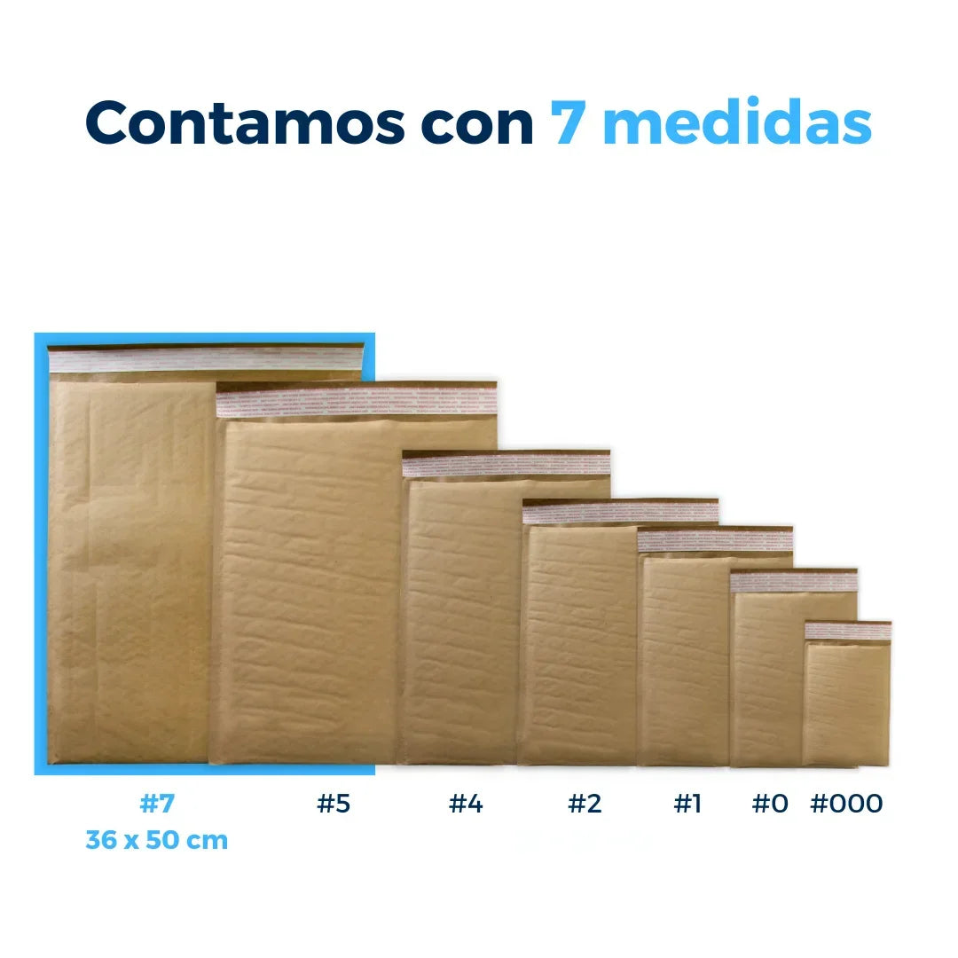 Sobres de burbujas Kraft n.° 7 de 36 x 50 cm